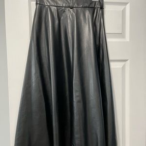 Zara pleather skirt, past the knees